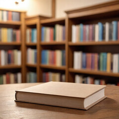 Vintage library with shelves full of old books and literature &mdash; symbolizing knowledge, education, reading, and the wisdom of learning.