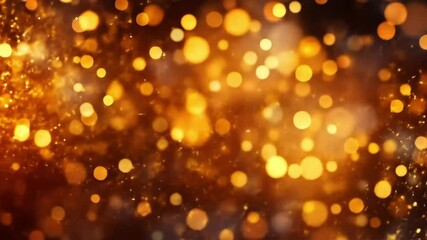 A sparkling background of glowing golden bokeh lights gives a festive and celebratory effect. - Powered by Adobe