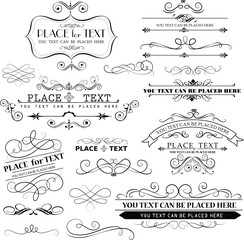 calligraphic design elements and page decoration