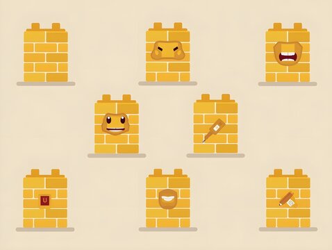 Bricks Icon for Construction and Design