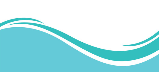 Modern banner background design. Banner template with dynamic blue wave shapes.