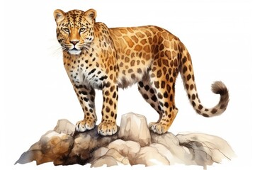 Naklejka premium Leopard wildlife cheetah animal.