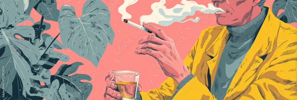 Poster Steps to Gently Break a Bad Habit With Practical Tips and Calming Imagery