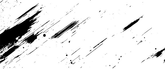 Vector modern black grunge paint splatter background.