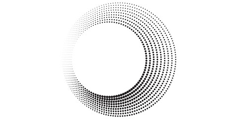 3D blue techno background. Big data visualization on dark space with dotted lines shape effect decoration. Modern graphic design element dots circle style concept for flyer, card, or brochure cover