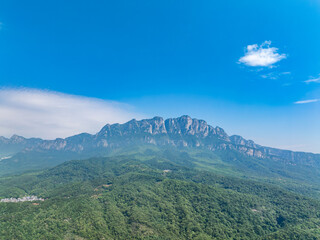 Naklejka premium mountain landscape with trees and mountains，Lushan, Jiangxi