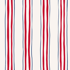 Red and blue seamless vector pattern. Hand drawn lines background