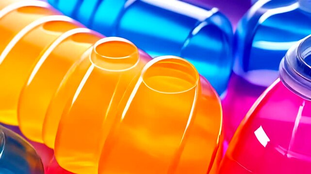Colorful Spiral Springs Displaying Vibrant Hues