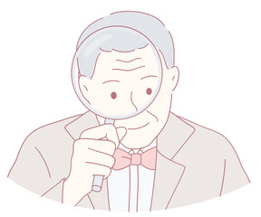 A vintagestyle illustration shows a detective examining details closely with a magnifying glass in hand