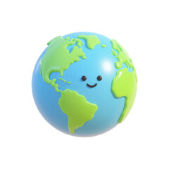 Obraz premium Detailed earth globe with clouds and continents