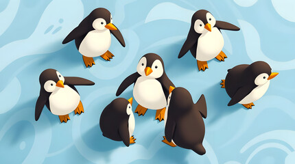 Obraz premium Penguin Ice Capades