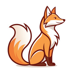 Cute Sitting Fox Illustration
