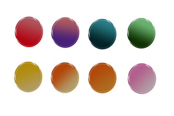 colorful Round push button, glass,