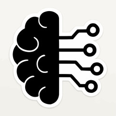 Abstract business design featuring a man and snake silhouette, vector icon illustration