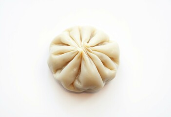 Steamed dumpling on a white background