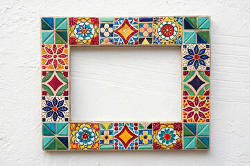 Vibrant Mosaic Tile Frame for Decorative Display