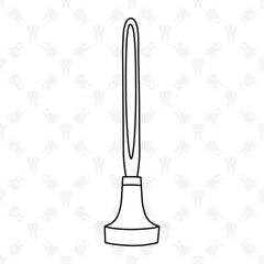 Grooved burin for finishing dental prostheses, dental instrument for prosthetics
