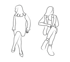 Two girls sit, turning away from each other, resentment