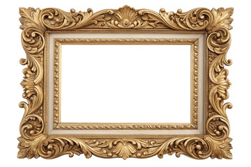 Ornate Gold Picture Frame with Cream Interior