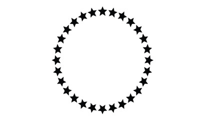 Stars in circle icon vector illustration graphic design round stars isolated on white background