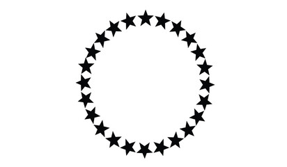 Stars in circle icon vector illustration graphic design round stars isolated on white background