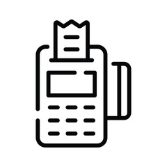 outline style icon showing modern pos payment terminal