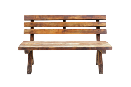 Rustic Wooden Park Bench