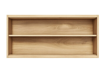 Empty Wooden Bookshelf with Two Shelves