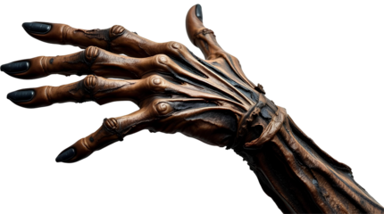 Photo of decaying hand, withered isolated on transparent background.png