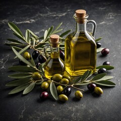 olive oil and olives