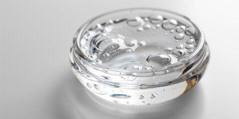 Clear Gel Serum in a Glass Container