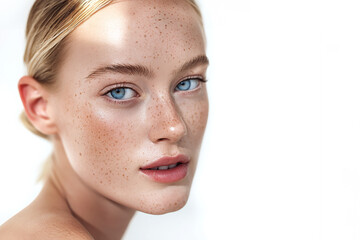 This captivating portrait showcases the stunning face of a beautiful woman