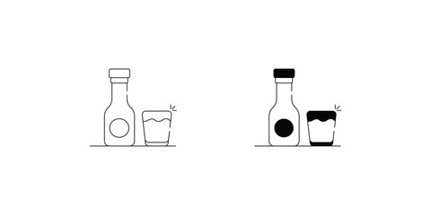 beer set icon with white background vector stock illustration
