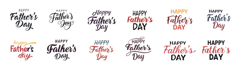 Happy Fathers Day vector text banner illustration. Happy Fathers Day typography vector logo. Happy Fathers Day  design, background graphic. cards, social media and poster designs.
