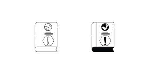 Information  set icon with white background vector stock illustration
