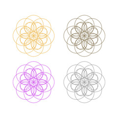 Natural Mandala Ayurveda Resort Sign Symbol Logo
