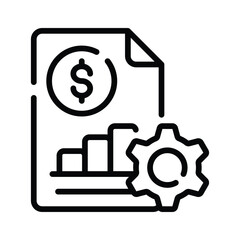 A outline style icon of financial maintenance work