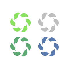 NATURAL PRODUCT LEAVES IN CIRCLE SIGN SYMBOL LOGO
