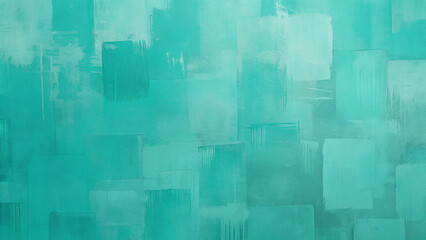 Abstract Teal Brush Stroke Background with Textured Paint Layers
