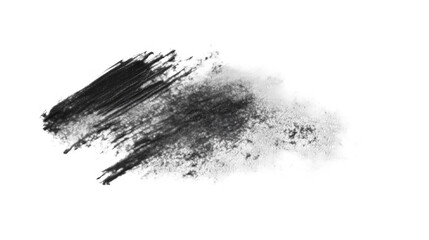 Brushstroke in gray on a transparent background, PNG image, PNG file.