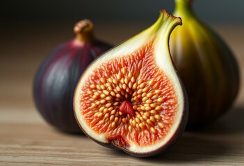 Fresh, ripe fig with seeds