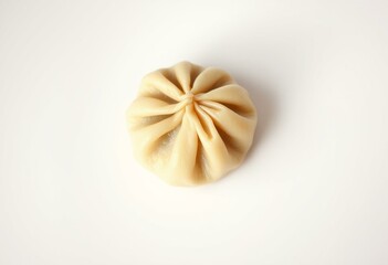 Steamed dumpling on a white background