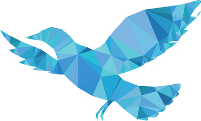 Geometric Bird Illustration - Modern Abstract Flight Design