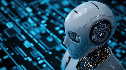 A scientist closely examining digital data and trends on a high tech computer display inside a modern laboratory workspace