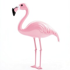 Obraz premium Pink flamingo plastic bird decoration.