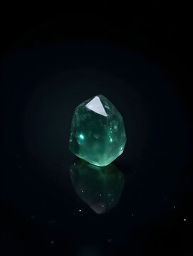 Libethenite is a rare precious natural stone on a black background. . Header banner mockup with space.