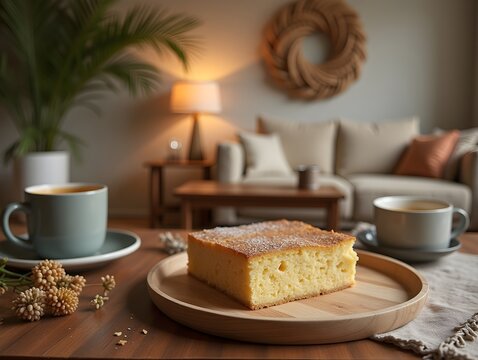 Wooden Tabletop with Cozy Vibes