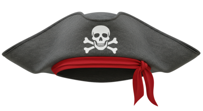 Isolated Pirate Hat