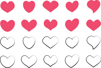 heart love romance passion amour red vector illustration
