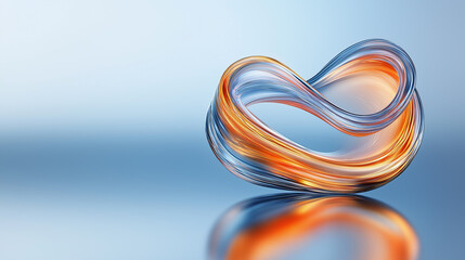 Elegant glass sculpture reflecting light in an artistic display